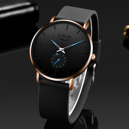 LIGE New Rose Gold Women Watch Business Quartz Watch Ladies Top Brand Luxury Female Wrist Watch Women Girl Clock Relogio Feminin.