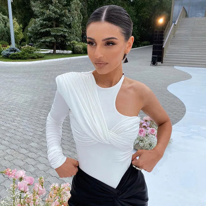 Y2k Sexy Elegant Summer Party Club Patchwork Bodysuit traf 2023 woman Sleeveless Rompers One Pieces Female White Tanks Clothing.