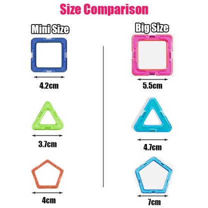 Magnets Toys for Kids Big Size Plus Magnetic Blocks for Children Designer Constructor Set Toys for Boys Building Blocks.