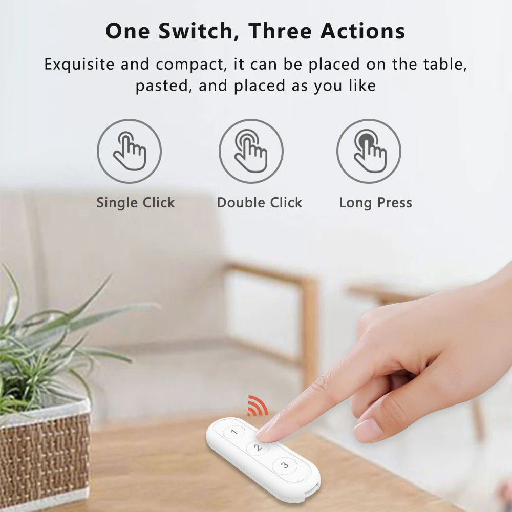 LoraTap ZigBee 3.0 Wireless 14 EU US Push Button Remote Tuya Scene Automation Control Switch Smart Life App Hub Need.