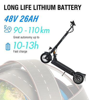 JOYOR Y8-S Electric Scooter 500W EScooter 48V 26 Ah Speed 20km/h Range 55-75km 10” Inflatable Tires Electric Scooters with ABE.