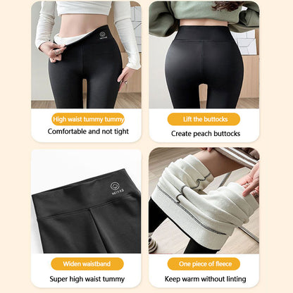 Autumn Winter High Waist Plus Velvet Shark Pants Women Seamless Fleece Warm Leggings Slim Casual Sports Fitness Yoga Leggings