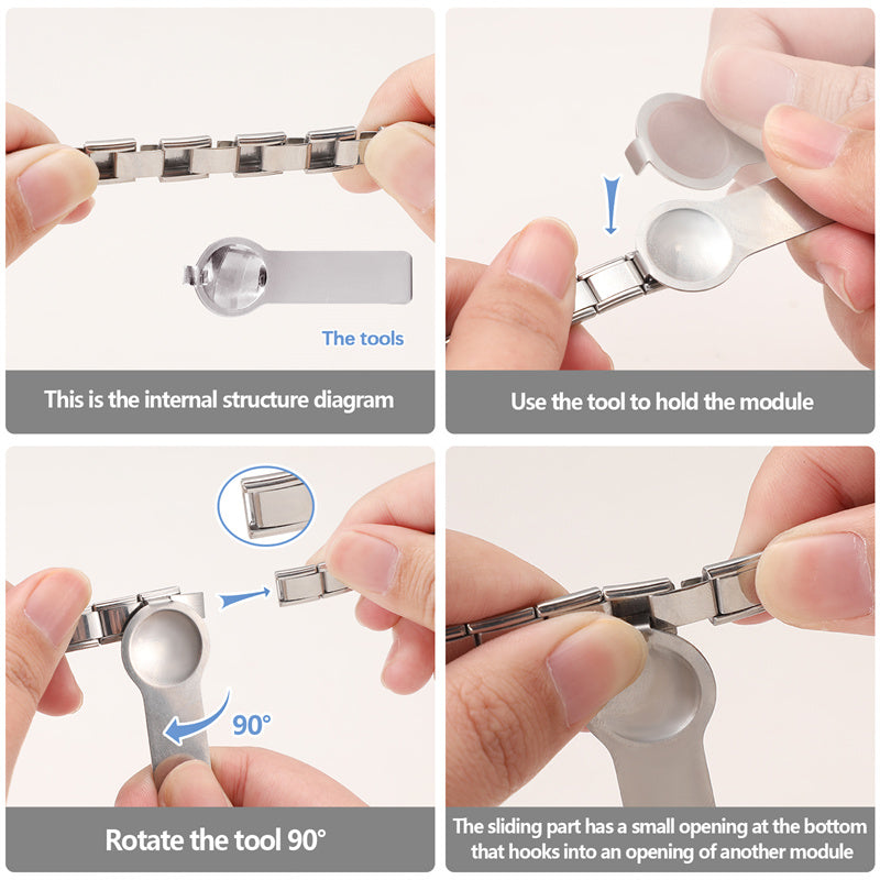 New Fashion 9mm 15 Style Italian Modular Charm Bracelet Fashionable Leisure Holiday Scenery Literary Modular Elastic Bracelet.