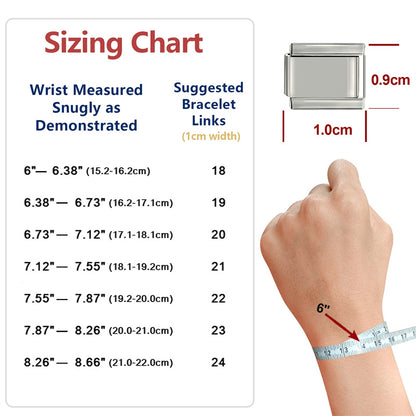 New Fashion 9mm 15 Style Italian Modular Charm Bracelet Fashionable Leisure Holiday Scenery Literary Modular Elastic Bracelet.