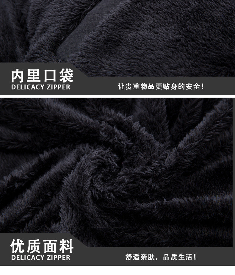 Male Solid Cotton Outwear Coats Men's Thick Fleece Winter Jacket Fashion Fur Hooded Warm Cooton Parka Windbreaker Plus Size 6XL