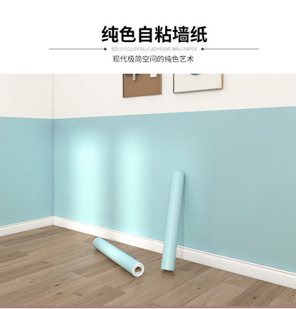 Matte PVC Vinyl Self Adhesive Wallpapers Furniture Renovation Films White DIY Decorative Kitchen Cabinet Waterproof Wall Sticker