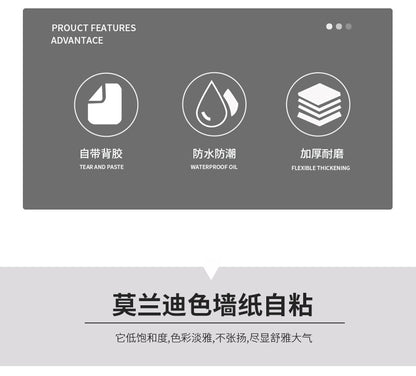 Matte PVC Vinyl Self Adhesive Wallpapers Furniture Renovation Films White DIY Decorative Kitchen Cabinet Waterproof Wall Sticker