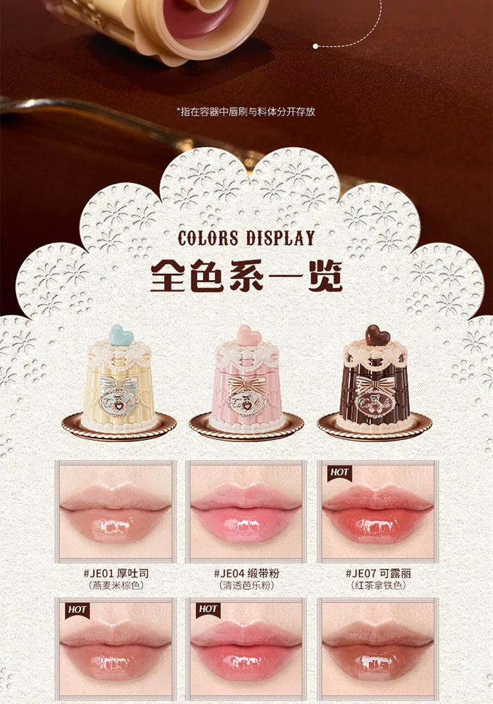 Flower Knows The Sweetie Bear Collection Coating Lip Jelly Lip Cream 5ml Lip Makeup Professional Cosmetics.
