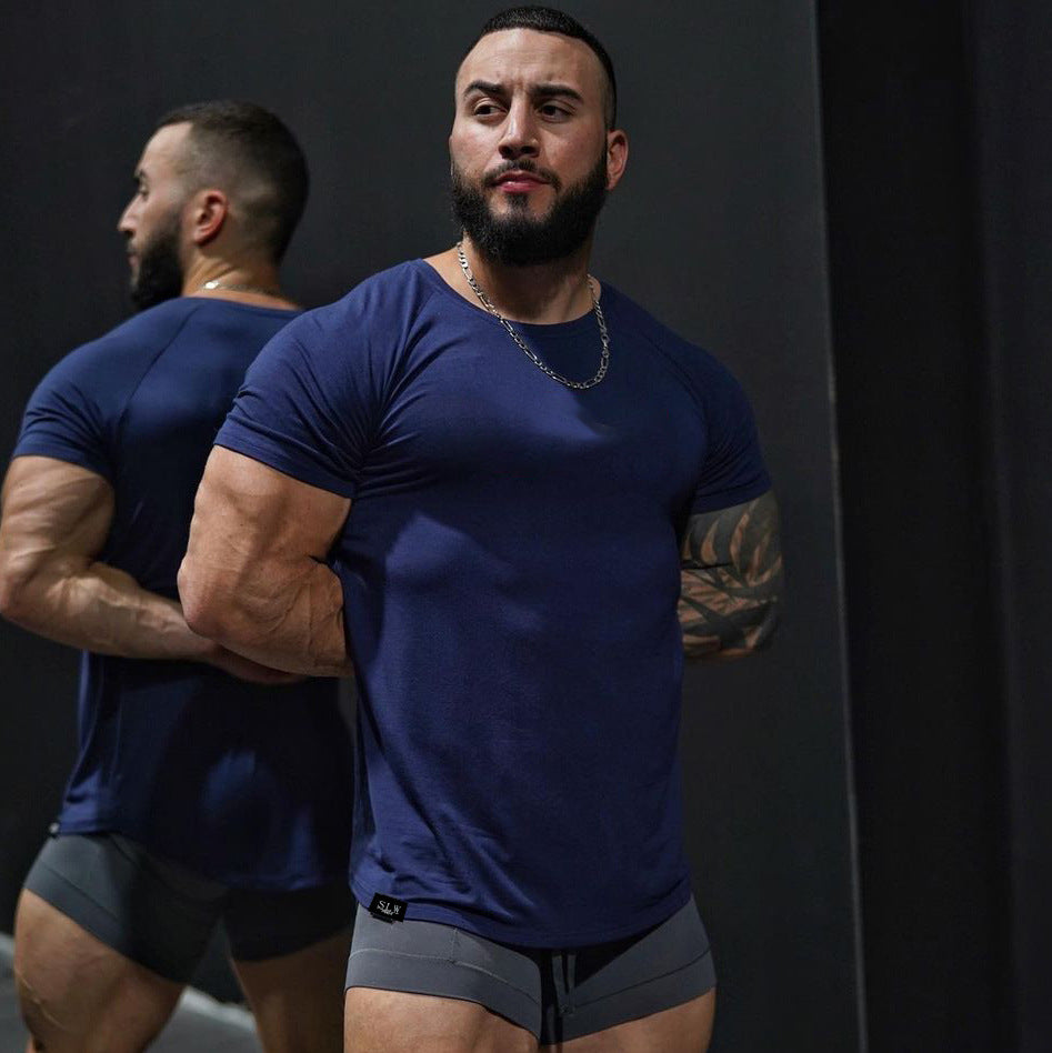 New Fashion Men's Summer Casual Comfortable Tight-Fitting T-Shirt Sports Gym Sportswear Quick-Drying Breathable T Shirt M-3XL.