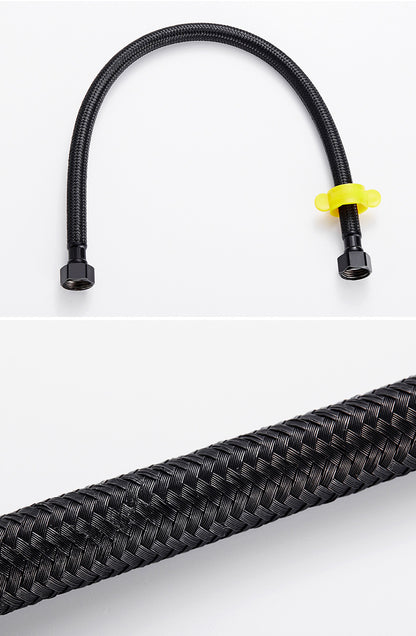 30/40/60/80cm Nylon Braided Water Inlet Hose Black Faucet Heater Pipe Toilet Connection Cold Hot Mixer Inlet Pipe Kitchen