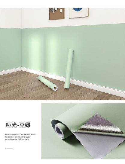 Matte PVC Vinyl Self Adhesive Wallpapers Furniture Renovation Films White DIY Decorative Kitchen Cabinet Waterproof Wall Sticker
