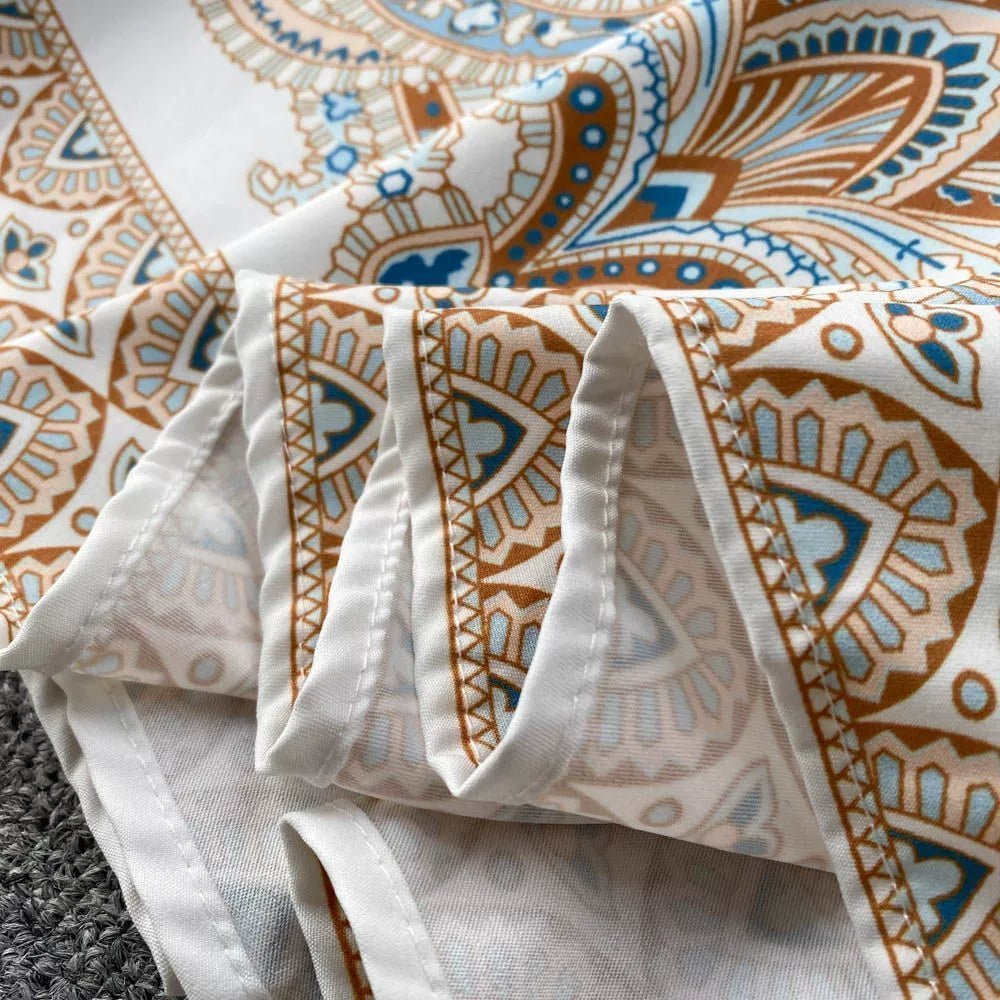 Fall Vintage Stand Collar Casual Midi Dress For Women Flare Sleeve Empire Printed Lace Dress