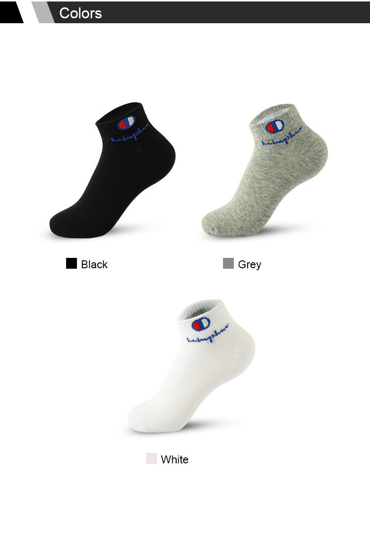 5/10/20 Pairs Men Ankle Socks Cotton Brand Classic Fashion Black White Socks Breathable Mesh Athletic Sports Socks for Summer.
