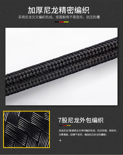 30/40/60/80cm Nylon Braided Water Inlet Hose Black Faucet Heater Pipe Toilet Connection Cold Hot Mixer Inlet Pipe Kitchen