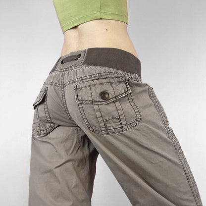 Vintage Y2K Flared Jeans Retro Button-up Low Rise Casual Denim Hose Harajuku 2000er Jahre Hose Basic Aesthetic Mom