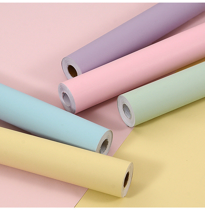 Matte PVC Vinyl Self Adhesive Wallpapers Furniture Renovation Films White DIY Decorative Kitchen Cabinet Waterproof Wall Sticker