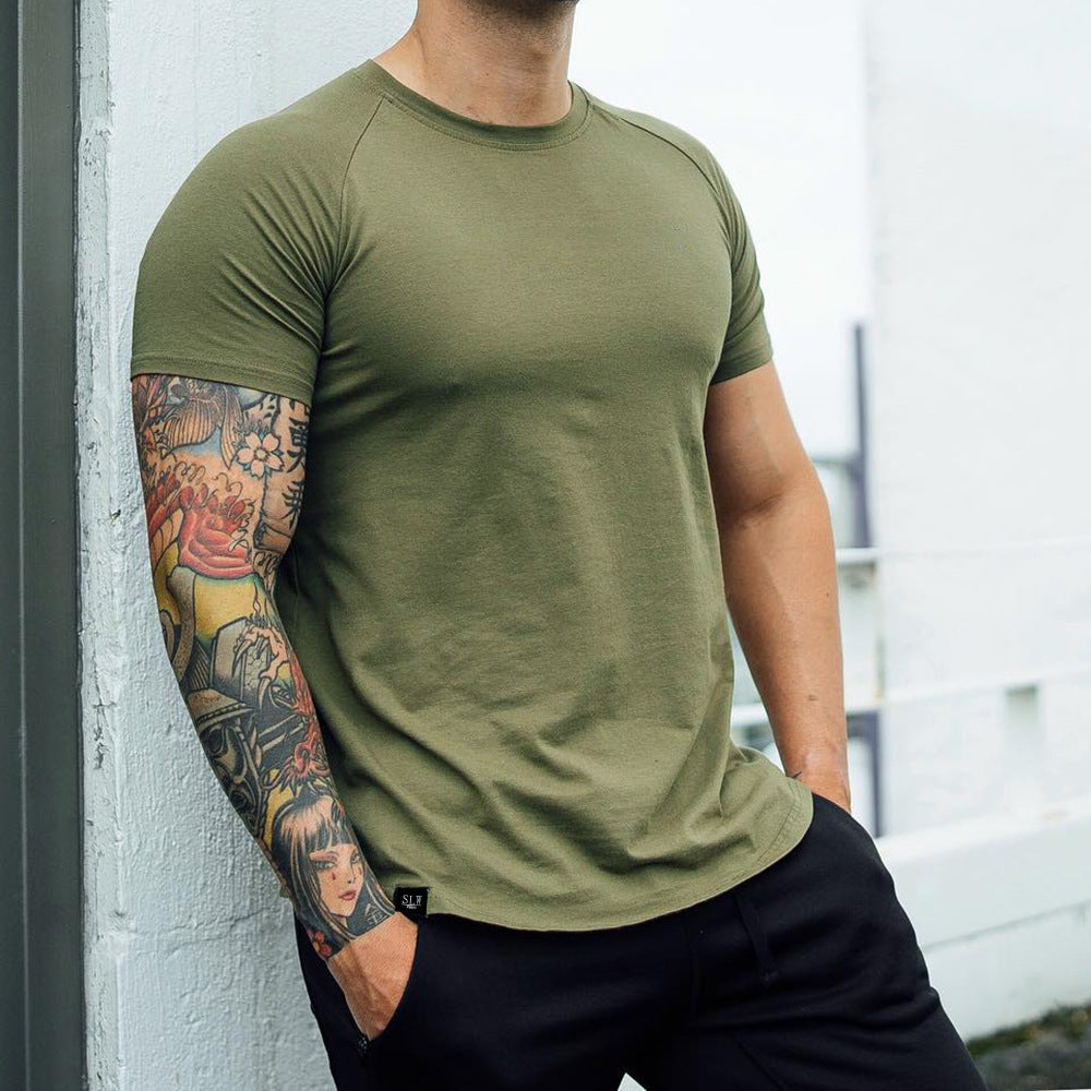 New Fashion Men's Summer Casual Comfortable Tight-Fitting T-Shirt Sports Gym Sportswear Quick-Drying Breathable T Shirt M-3XL
