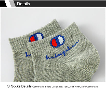 10/20/30 Pairs Socks Men Ankle Cotton Socks Brand Classic Fashion Black White Socks Breathable Mesh Athletic Short Socks Summer