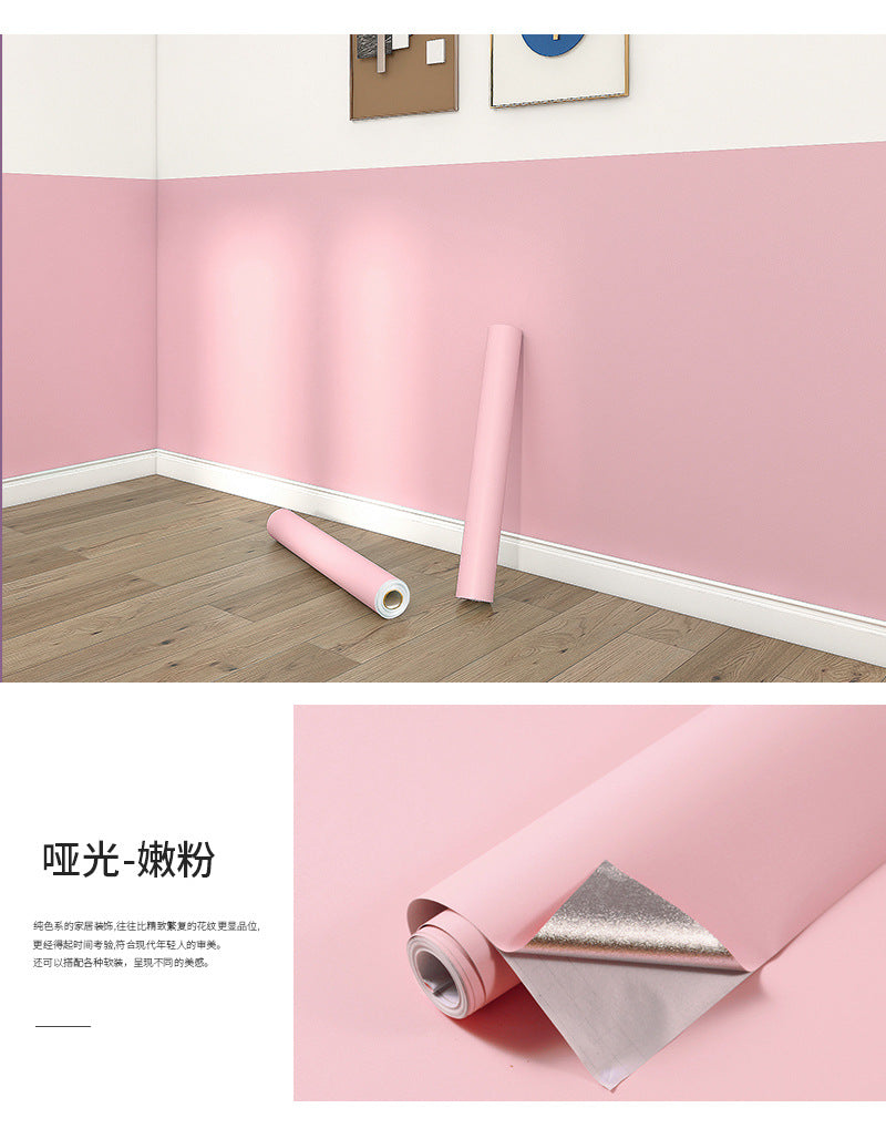 Matte PVC Vinyl Self Adhesive Wallpapers Furniture Renovation Films White DIY Decorative Kitchen Cabinet Waterproof Wall Sticker