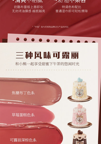 Flower Knows The Sweetie Bear Collection Coating Lip Jelly Lip Cream 5ml Lip Makeup Professional Cosmetics.