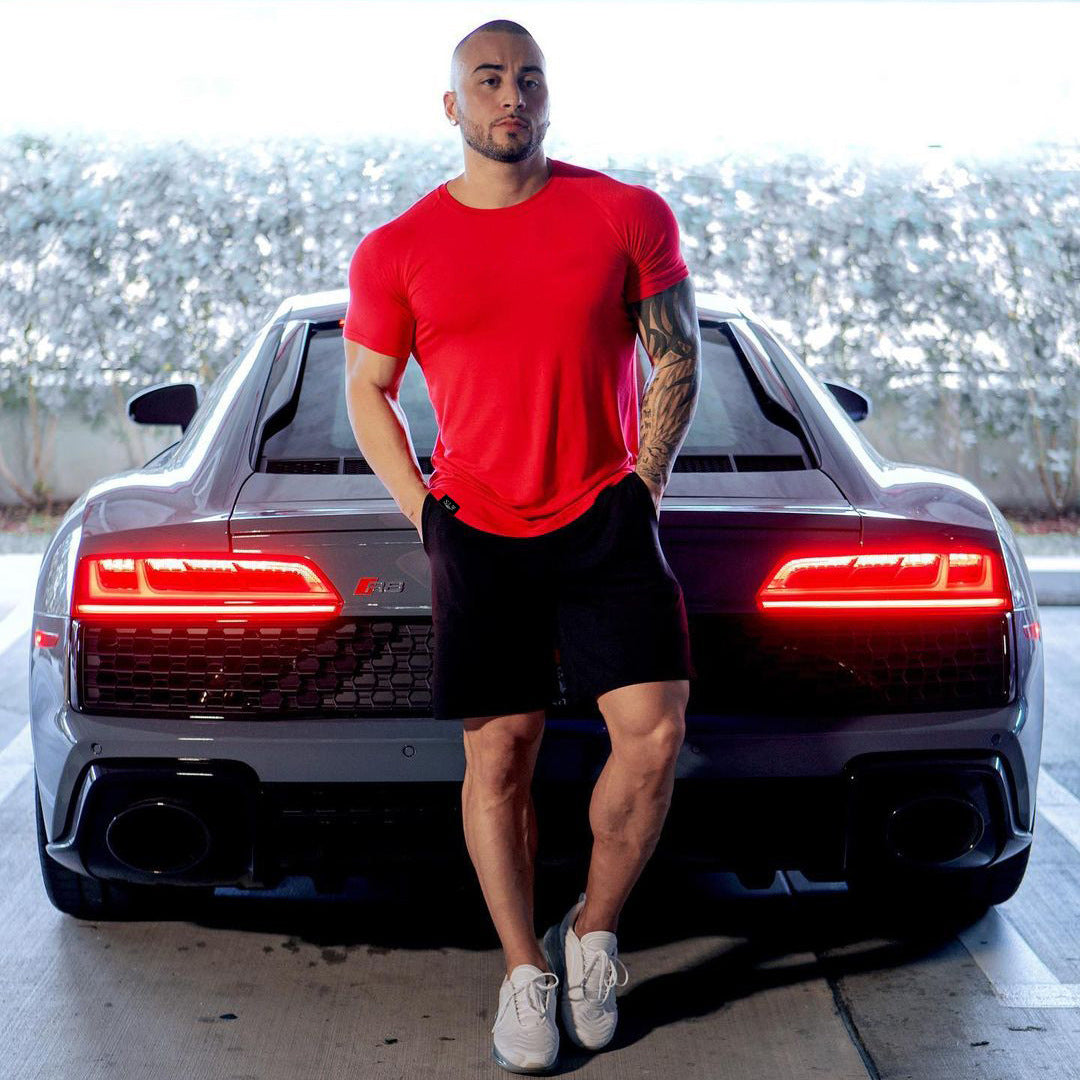 New Fashion Men's Summer Casual Comfortable Tight-Fitting T-Shirt Sports Gym Sportswear Quick-Drying Breathable T Shirt M-3XL.