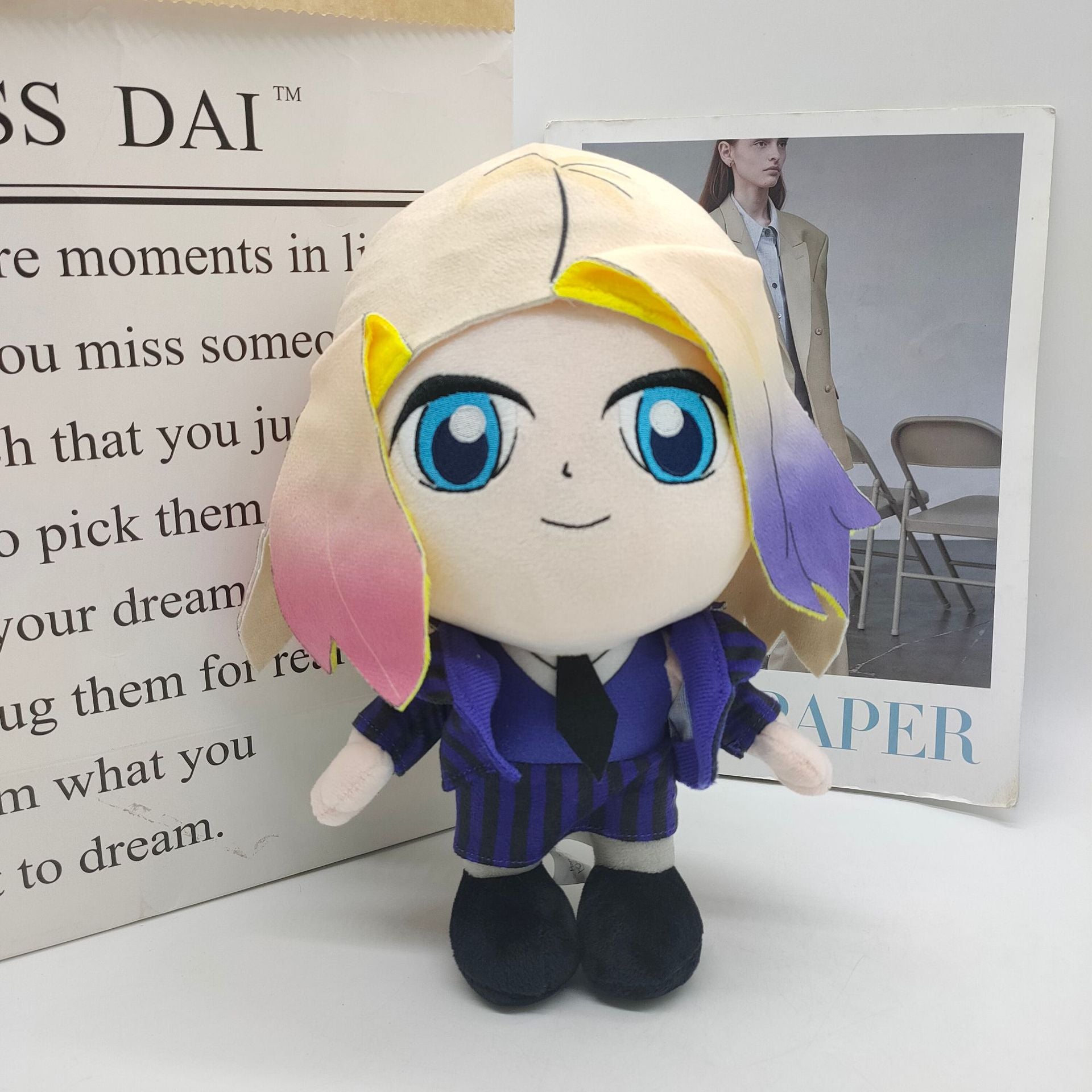 25cm Wednesday Plush Toys Kawaii Tv Series 2023 Cute Soft Stuffed Cartoon Dolls For Kid Birthday Birthday Gift.