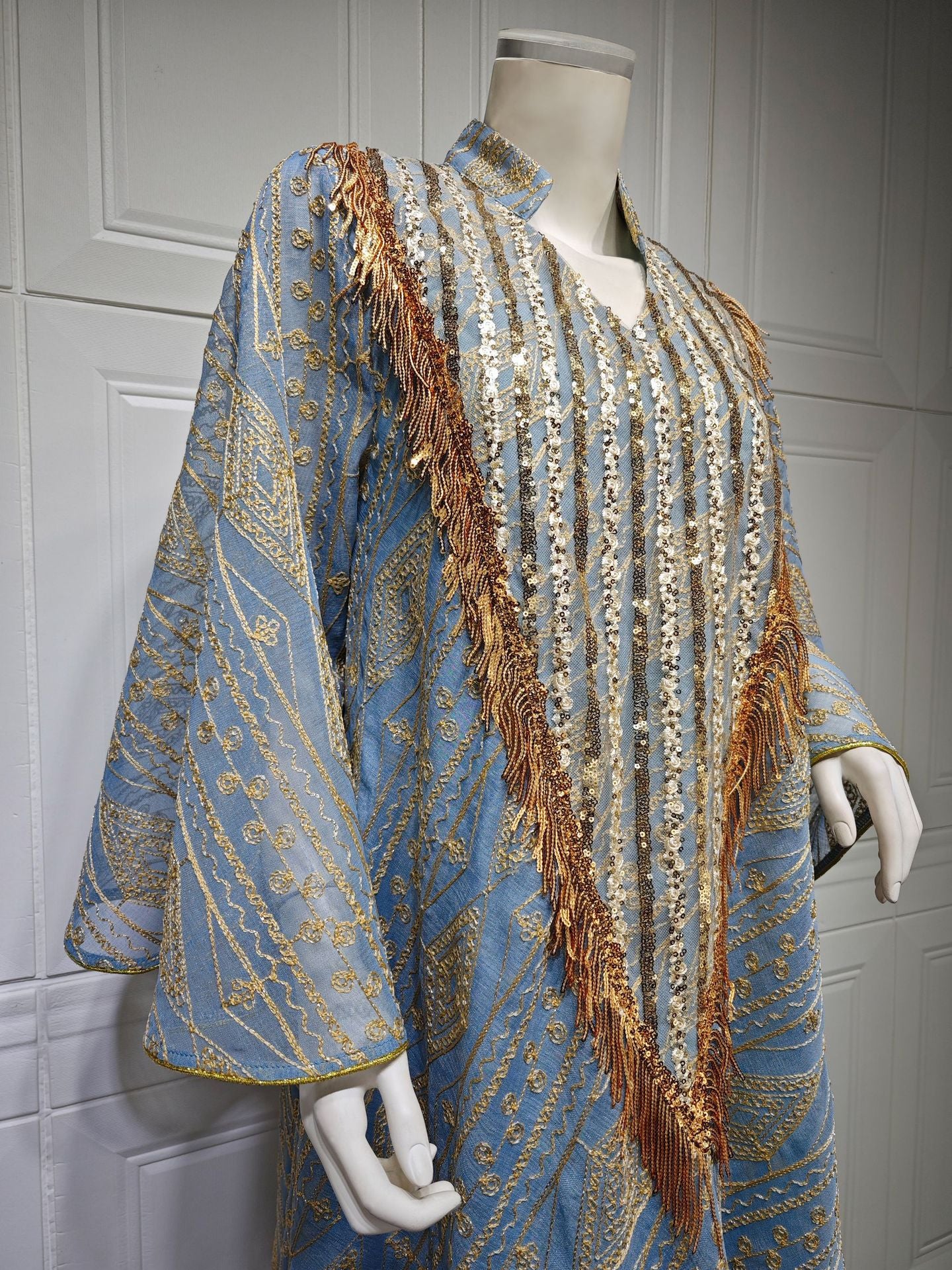 Marokko Party kleid für Frauen muslimische Abaya Mesh Pailletten Jalabiya Dubai Abayas Kaftan Abaya Islam Vestidos arabische lange Robe Herbst