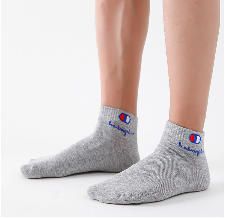 5/10/20 Pairs Men Ankle Socks Cotton Brand Classic Fashion Black White Socks Breathable Mesh Athletic Sports Socks for Summer.