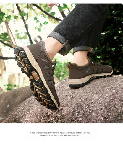 Men Soft Hiking Shoes Summer Breathable Mesh Sneakers Light Black Hike Footwear Walking Shoes Outdoor Shoes Climbing Shoe Male