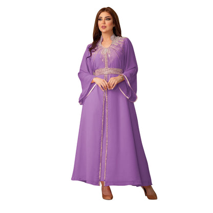Marokko Party Kleid Frauen Muslimischen Abaya Stehkragen Mode Dubai Abayas Diamant Kaftan Elegante Robe Vestidos Türkei Kleid