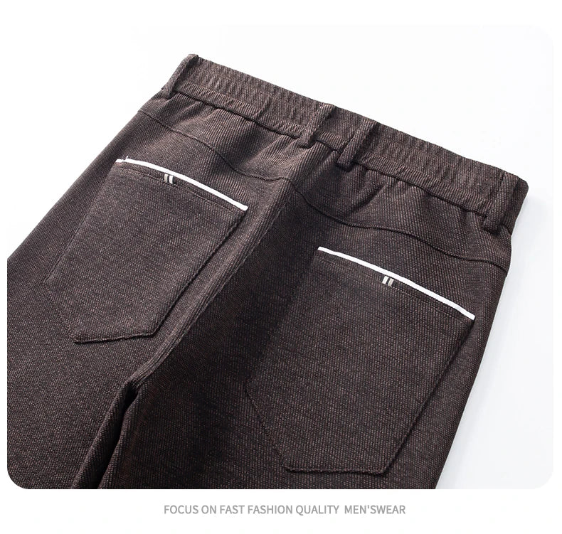 Men's Winter Velvet Casual Pants Thickened Warm Slim Fit Comfortable Solid Color Trousers Korean Fleece  Fashion Outdoor Jogging