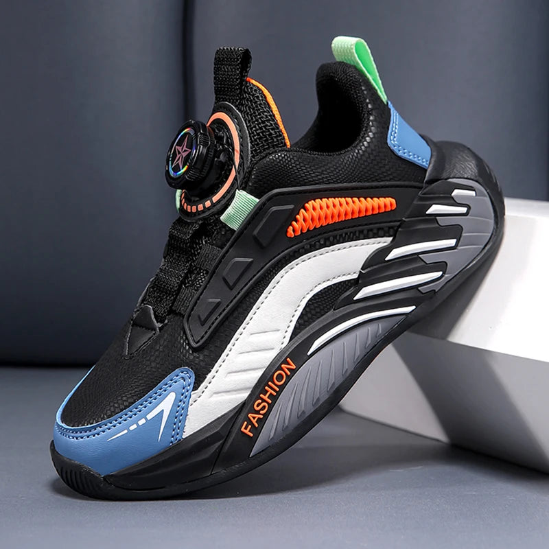 Fashion New Kids Boy Running Sport Shoes Leather Sneakers Children Outdoor Lightweight Breathable Tenis Footwear.