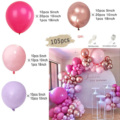 Macaron Rosa Ballon Girlande Bogen Kit Hochzeit Geburtstag Party Dekor Kinder Roségold Latex Ballons Babyparty Dekorationen Kette