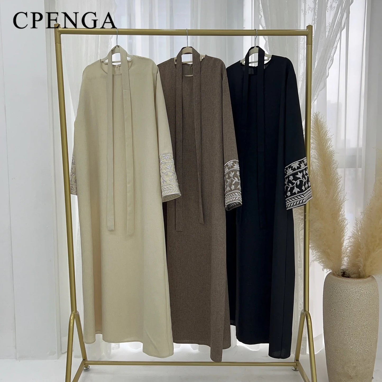 Modest Embroidered Kimono Dubai Abaya Middle East Türkiye Elegant Dress Eid Ramadan Kebaya Abayas F Women Caftan Marocain Femme.