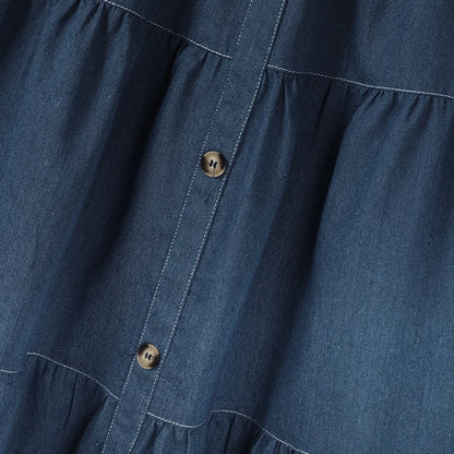 Autumn Elastic Waist Solid Skirts ZANZEA Fashion Women Denim Blue Skirt Elegant A-line Work Overskirts Casual Loose Holiday Jupe.