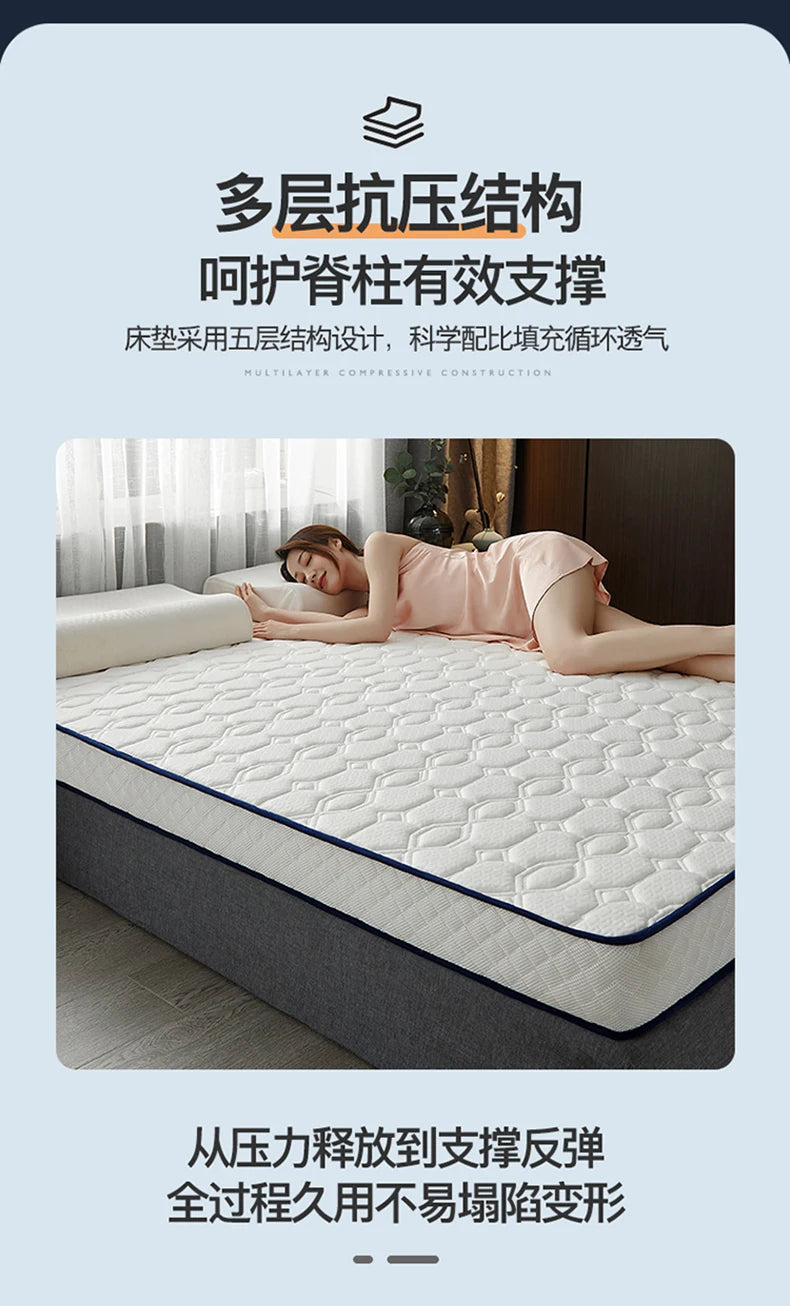 Latexmatratzen für zu Hause, Tatami-Matten, gepolstert zur Miete, dünne Polster für Einzel- und Doppel-Studentenwohnheime, verdickt