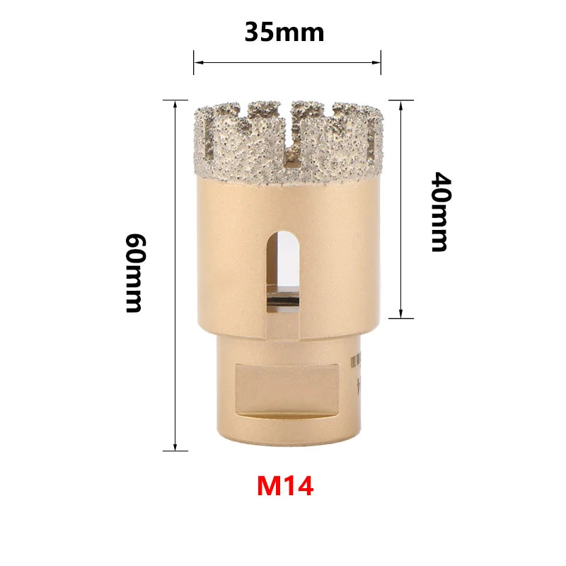 6mm-120mm M14 Gewinde Gelötete Diamantkernbohrer Lochsäge Keramikfliesen Granit Marmor Lochöffner Werkzeuge Trockenbohrer