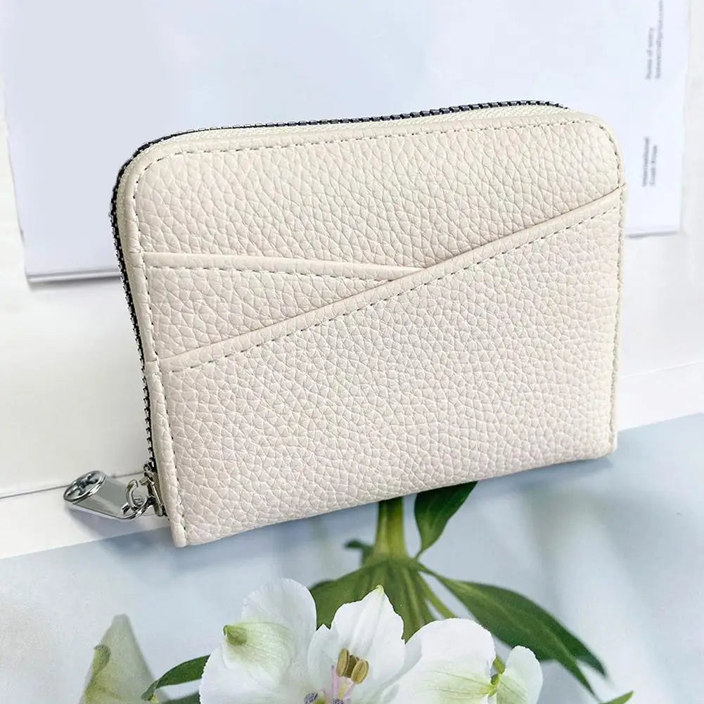 Multi-Pocket Portable PU Leather Wallet Japanese Wallet Coin Bags Multi-Card Slot ID Card Holder Coin Zipper Purse For Women.