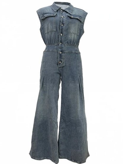 Denim Jumpsuit Women Loose Vintage Preppy Style Overalls Female Fashion Streetwear Chic Popular Harajuku 2025 Drop Shipping.