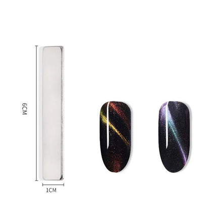 Cat Eye Magnet for Nails Double-Headed Nail Magnet Tool Set Strong Nail Art Magnet Stick 3D Line Strip Effect Manicure Design.