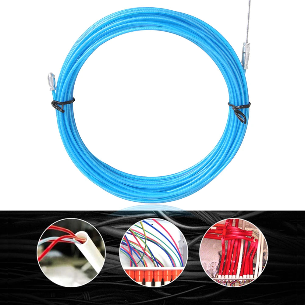15/10/5M Fiberglass Cable Puller Electric Cable Guide Device Nylon Duct Snake Wire For Electrician Fish Tape Wire Aid Tool.