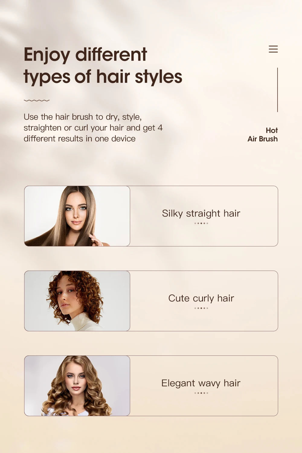 Kinseibeauty Professional hair stylist salon hair dryer curling iron hair equipment straightening electric comb three speed mode.