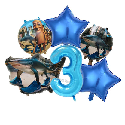 Italienisches Brainrot-Ballon-Set, Babyparty-Party-Ballon, Tralalero Tralala TungTungTungSahur-Luftballons, Dekoration, fotografische Requisite.