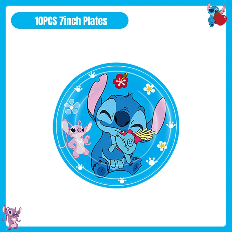 Disney Lilo und Stitch Geburtstag Party Dekoration Geschirr Tasse Teller Tischdecke Luftballons Thema Party liefert Banner Hintergrund