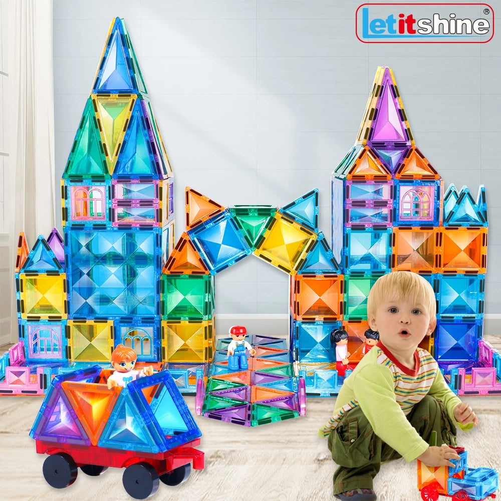 Montessori Magnetic Toys Education Stem Developmental Building Blocks Magnet Tiles Construction Bricks Kids Baby Boy Puzzle Game.