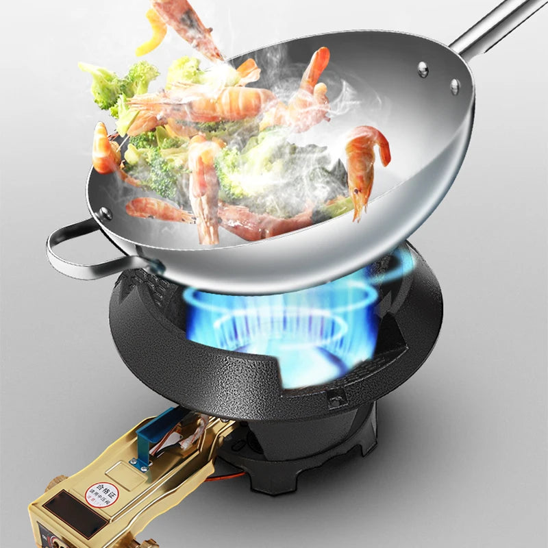Commercial High-pressure Gas Stove Single-hole High-pressure Liquefied Gas Stove for Hotel Restaurants 8#/10#.