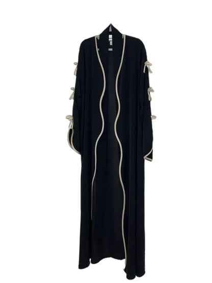 Ramadan Eid Open Butterfly Bow Kimono Abaya Damen Dubai Luxury Islam Muslim Modest Dress Women Kebaya Kaftan Robe Femme Musulman
