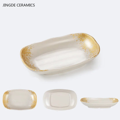 1Pc Thickened Melamine Tableware Not Easily Broken Plastic Barbecue Plate Merchant Dining Plate Household Kitchen Accessories.