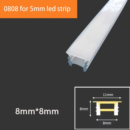 DIY Recessed LED Neon Tube Silicone Gel Covering Flexible Embedded Soft Diffuser Linear White 1M-15M for COB 5050 2835 LED Strip