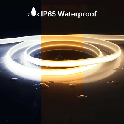 1m-35m Surper Brightness COB LED Strip Light 288LEDs/M RA90 220V Outdoor Waterproof Silicone Tube for Yard Swimming Pool Pathway.